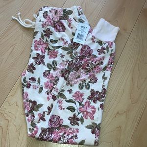 Floral joggers. Medium. Super cute. New w/ tags